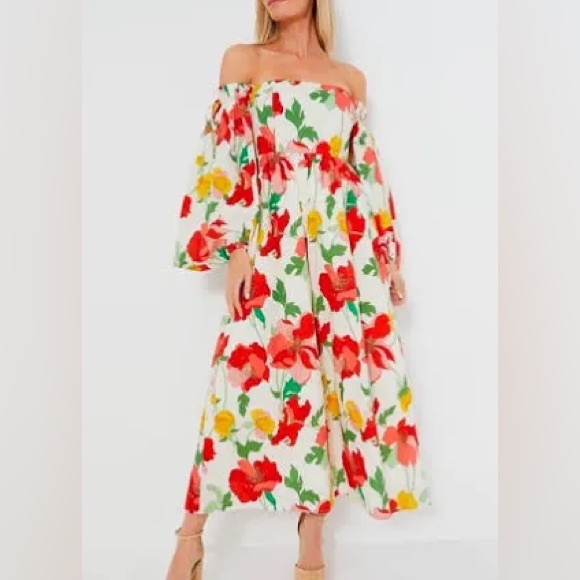 hyacinth house Dresses & Skirts - Hyacinth House’s Floral Off-Shoulder Maxi Dress with an off-shoulder neckline.